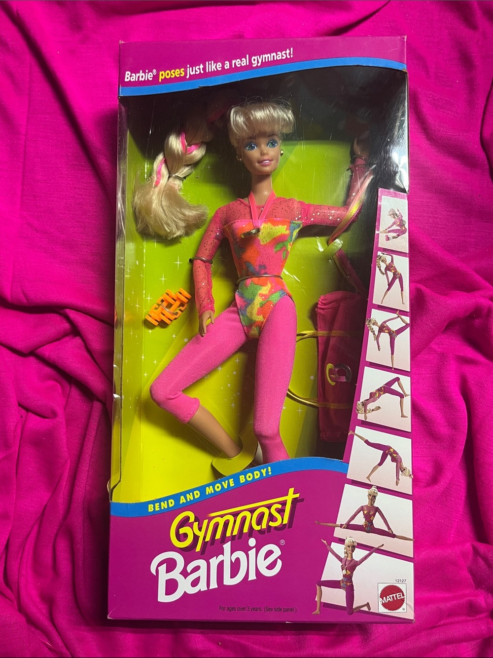NRFB 1993 Gymnast Barbie Doll (Model #12127) by Mattel